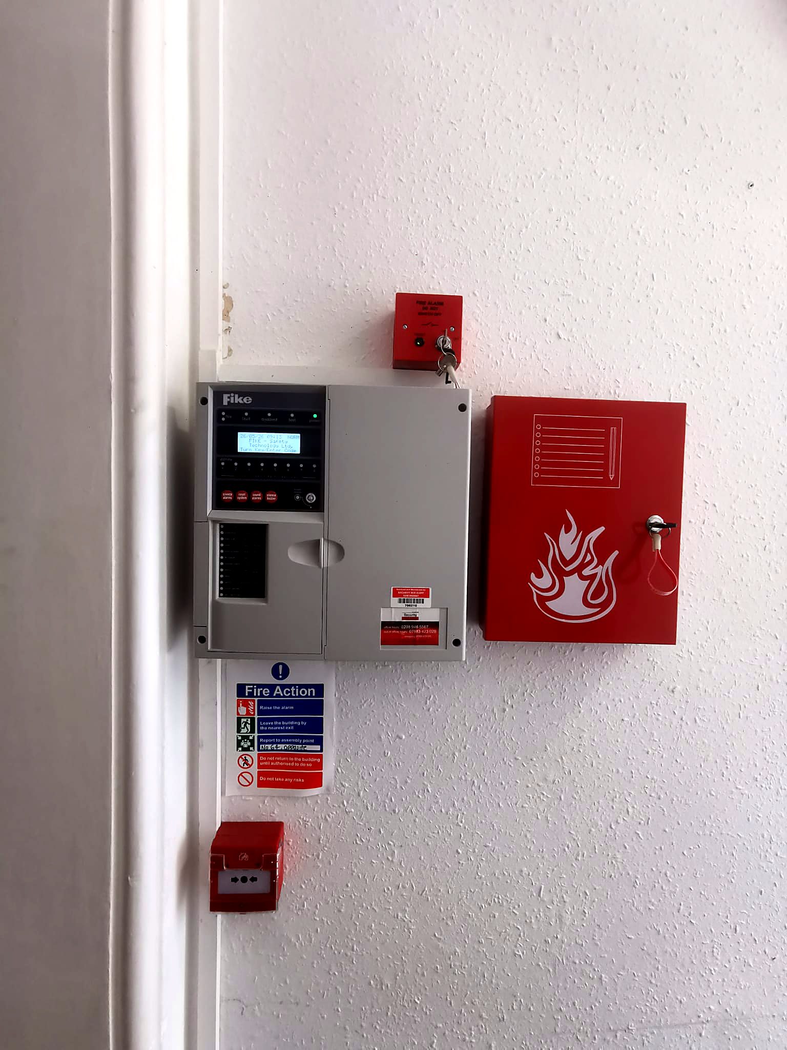 New addressable fire alarm panel installed to replace an obsolete system